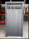 Grey Color Exterior Steel Security Entry Door