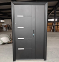 Grey Color Exterior Steel Security Entry Door